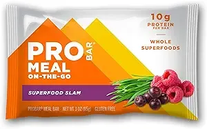 PROBAR - Meal Bar, Superfood Slam, Non-GMO, Gluten-Free, Healthy, Plant-Based Whole Food Ingredients, Natural Energy (9 Count)