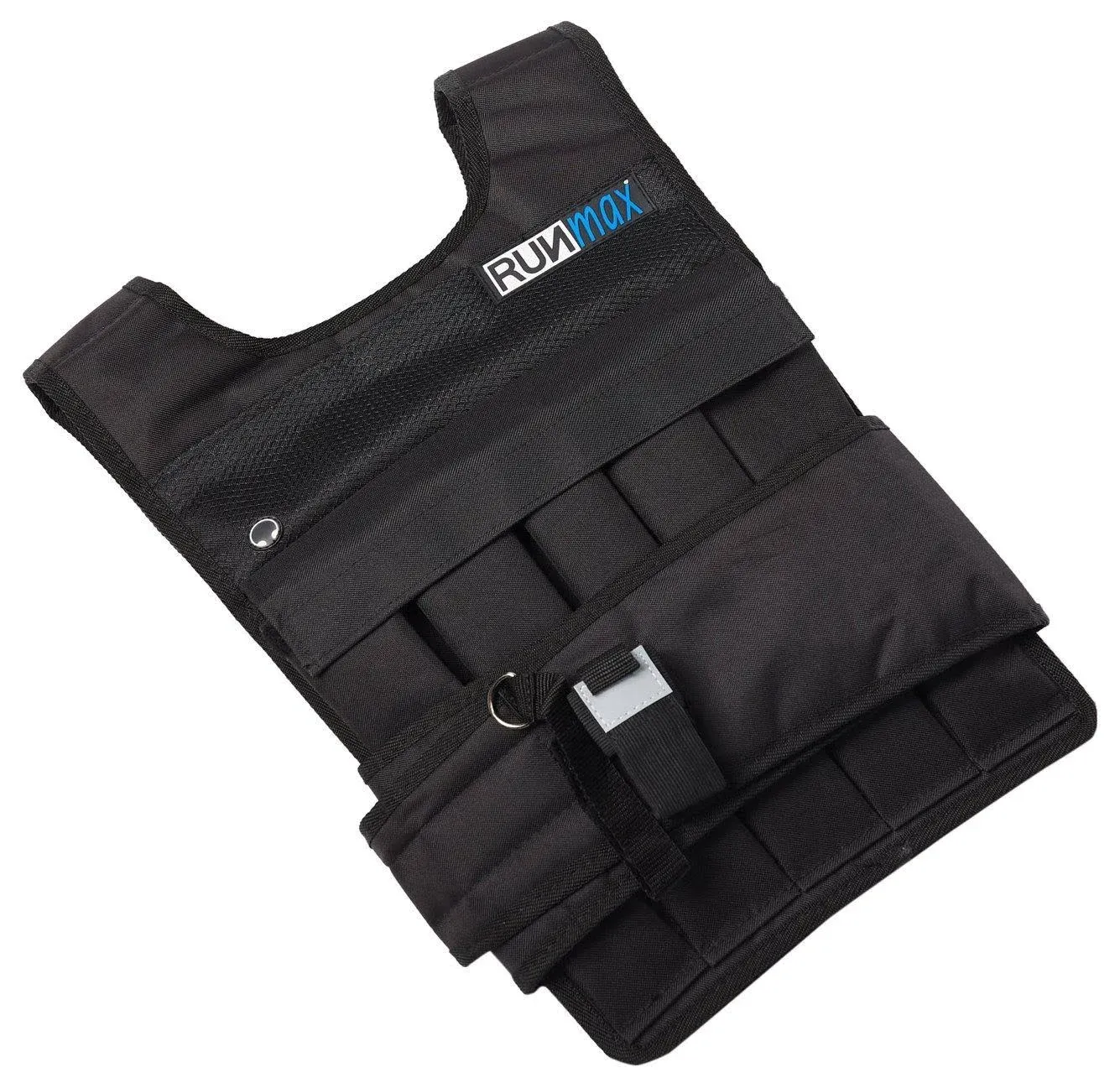 12lb-140lb Weighted Vest (Without Shoulder Pads, 40lb), Black