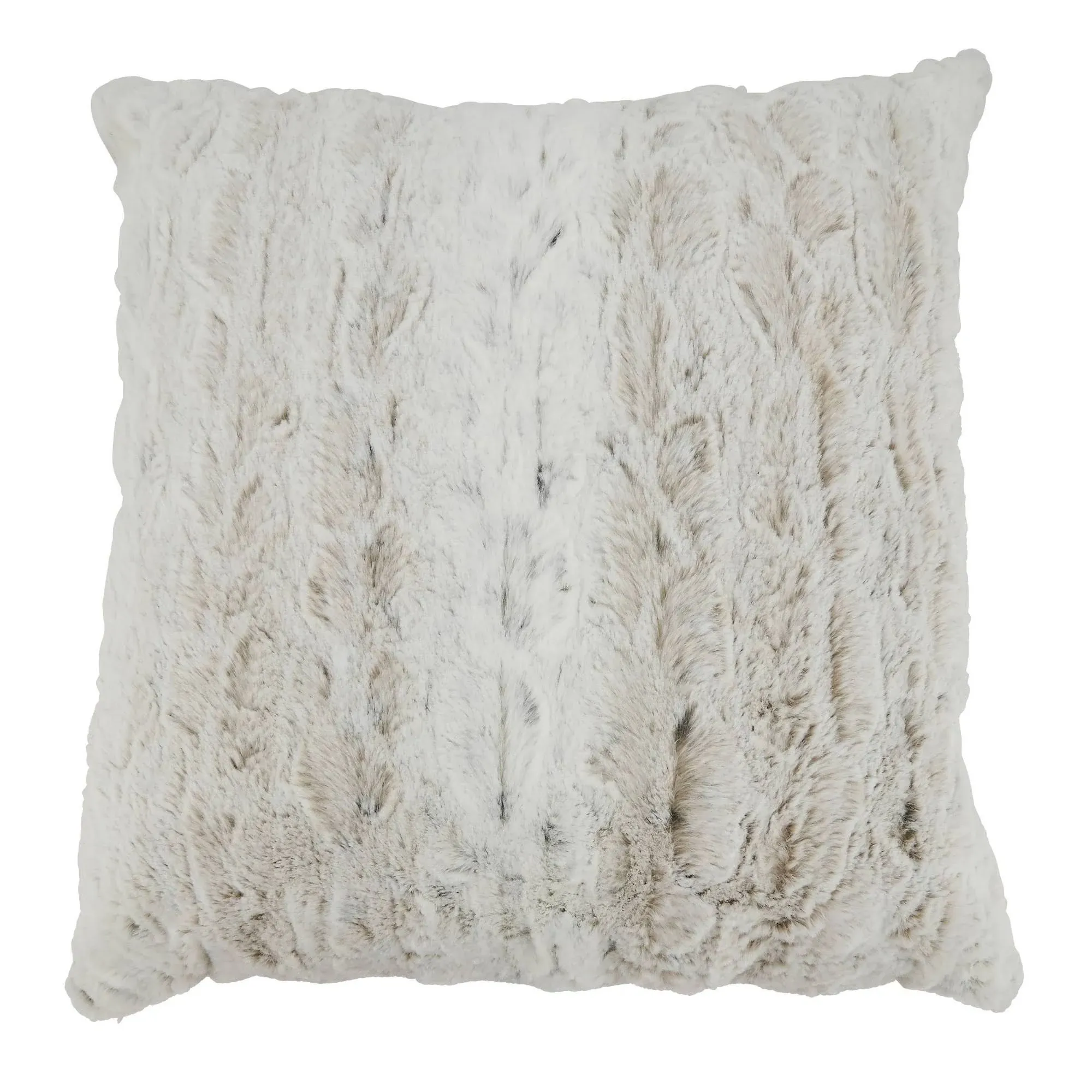 Saro Lifestyle Soft and Snuggly Faux Fur Poly Filled Throw Pillow