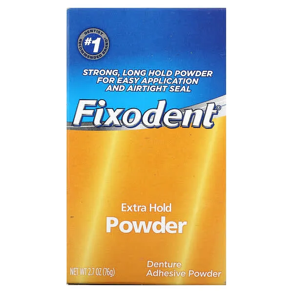 Fixodent Denture Adhesive Powder  Extra Hold 2.7 Oz By Fixodent