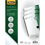 Fellowes® Crystals Transparent Presentation Covers for Binding Systems, Clear, with Square Corners, 11 x 8.5, Unpunched, 100/Pack (FEL52089)