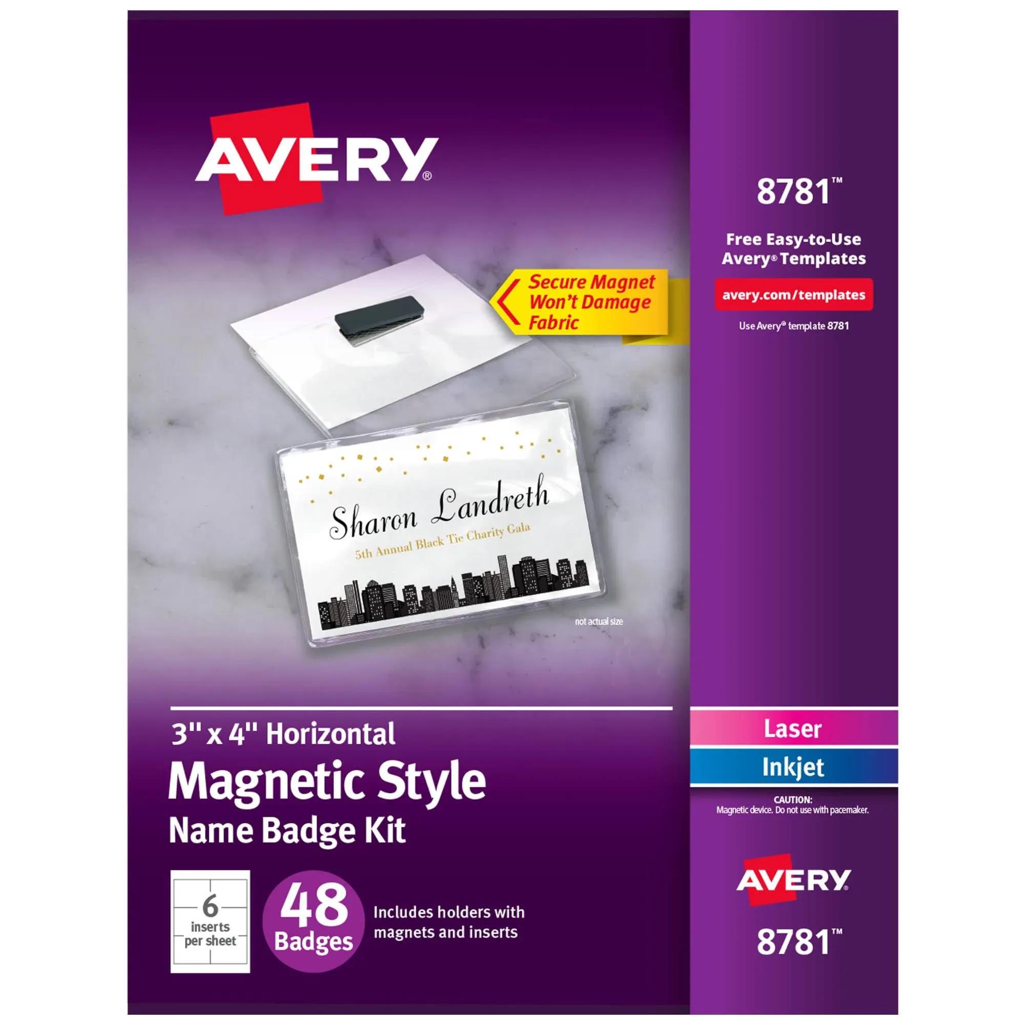 Avery Magnetic Name Badge