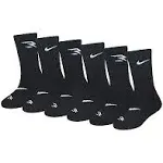 Boys Nike 3BRAND by Russell Wilson Dri-Fit Socks 6-Pack, Boy's, Size: 7-9, Black