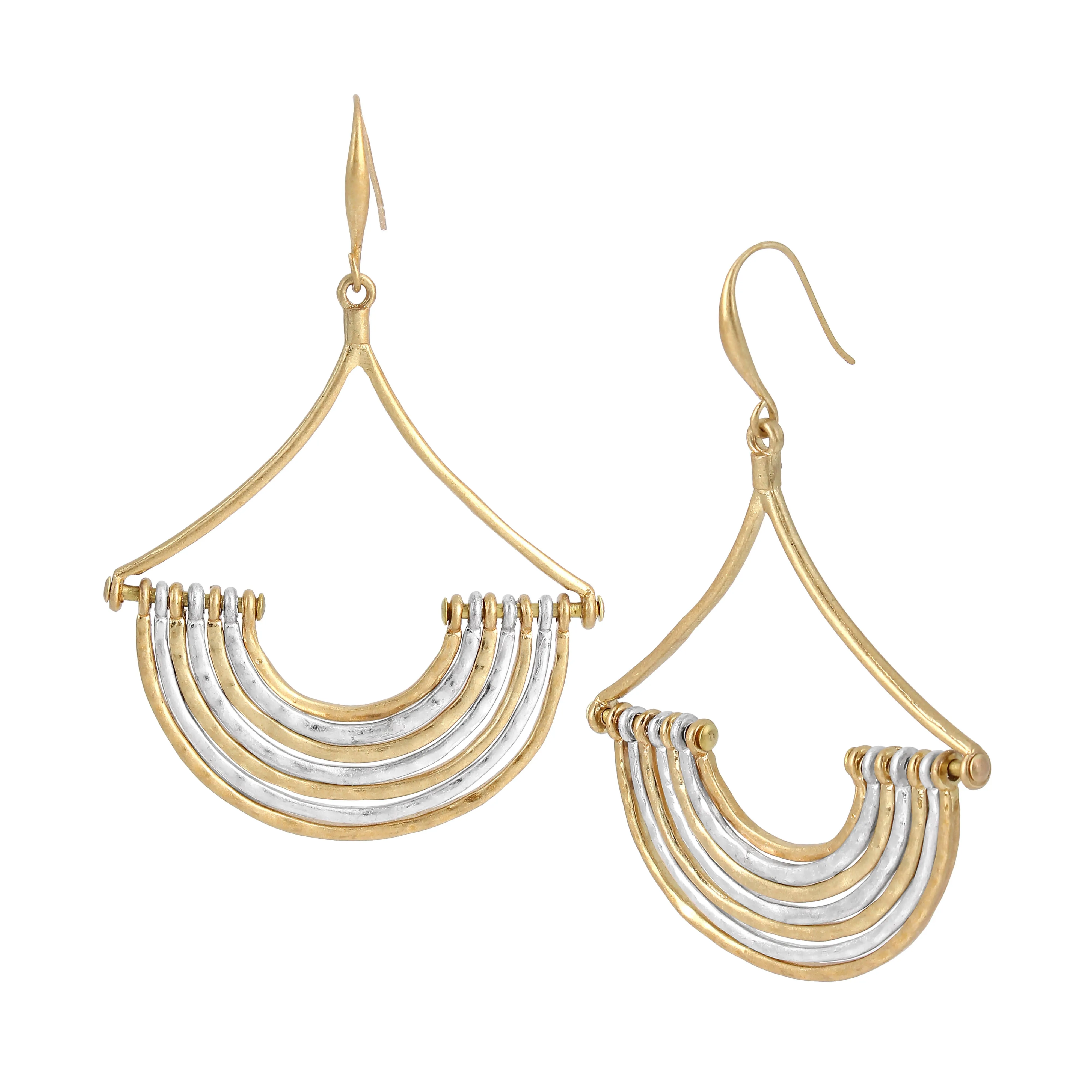 U Dangle Earrings In Gold-tone