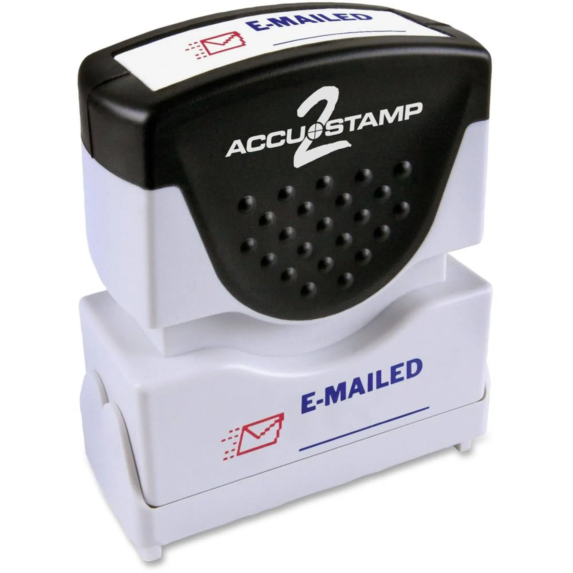 Cosco Accustamp2 Shutter Stamp with Microban, Emailed, Red/Blue