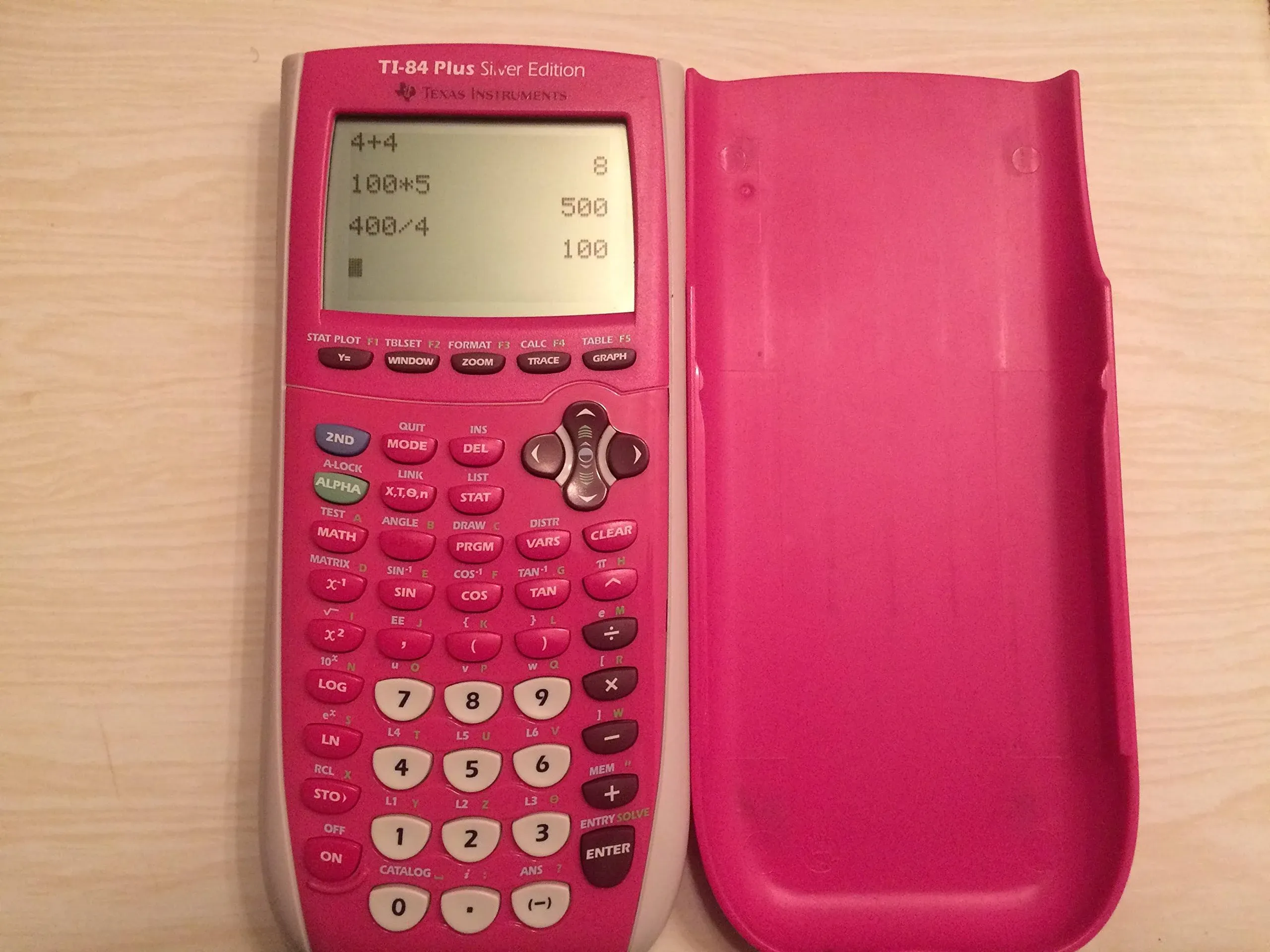 Texas Instrument 84 Plus Silver Edition Graphing Calculator Full Pink