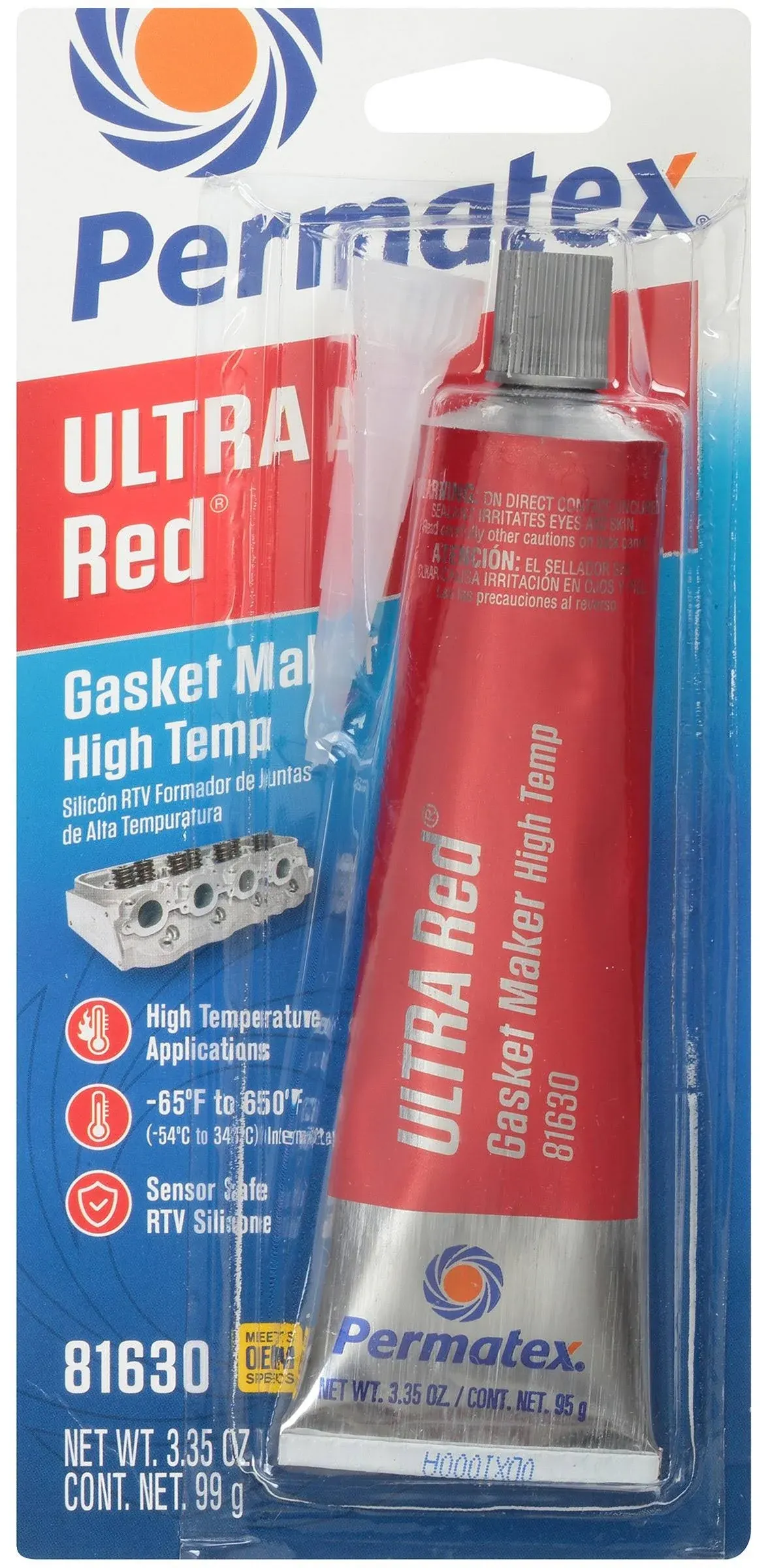 Permatex 81630 Ultra Red High Temperature Gasket Maker 3 oz.