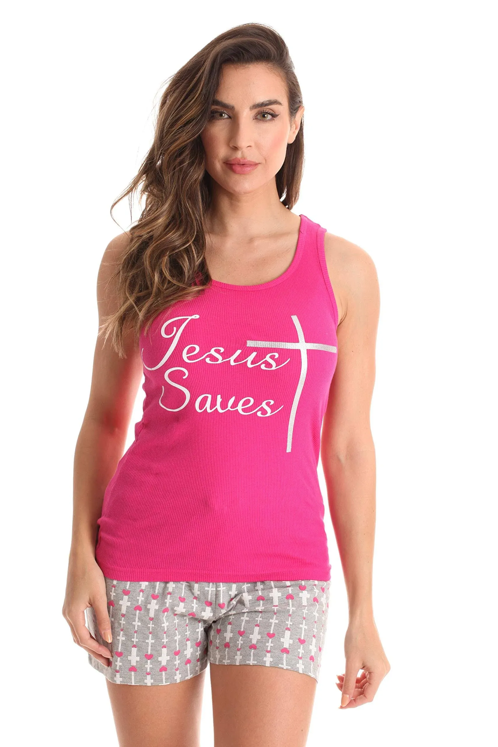 Just Love 100% Cotton Women Sleepwear Tank & Short Pajama Sets