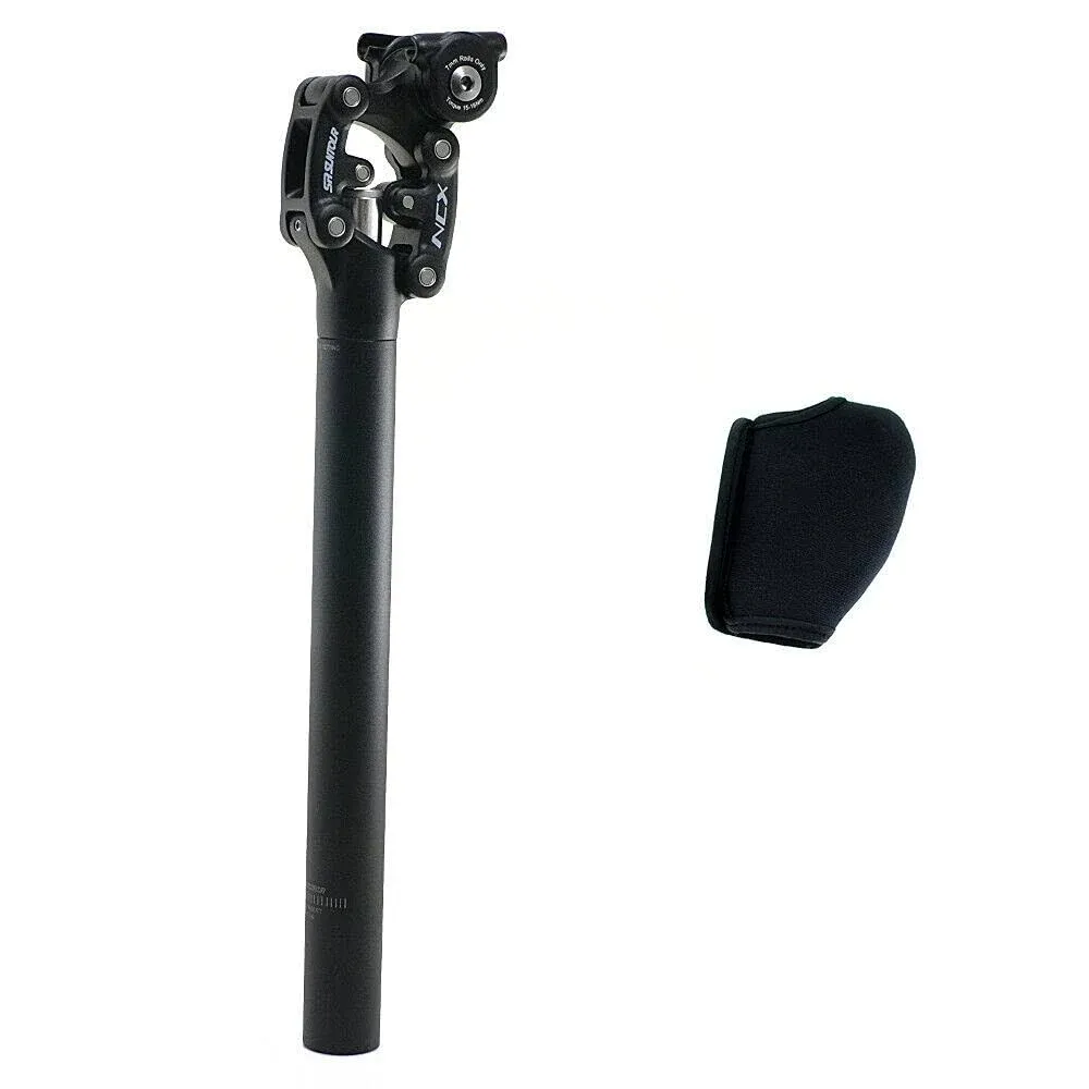 SR Suntour SP12 NCX Suspension Seat Post with Protective Cover 31.6X400mm,Black, VK2353