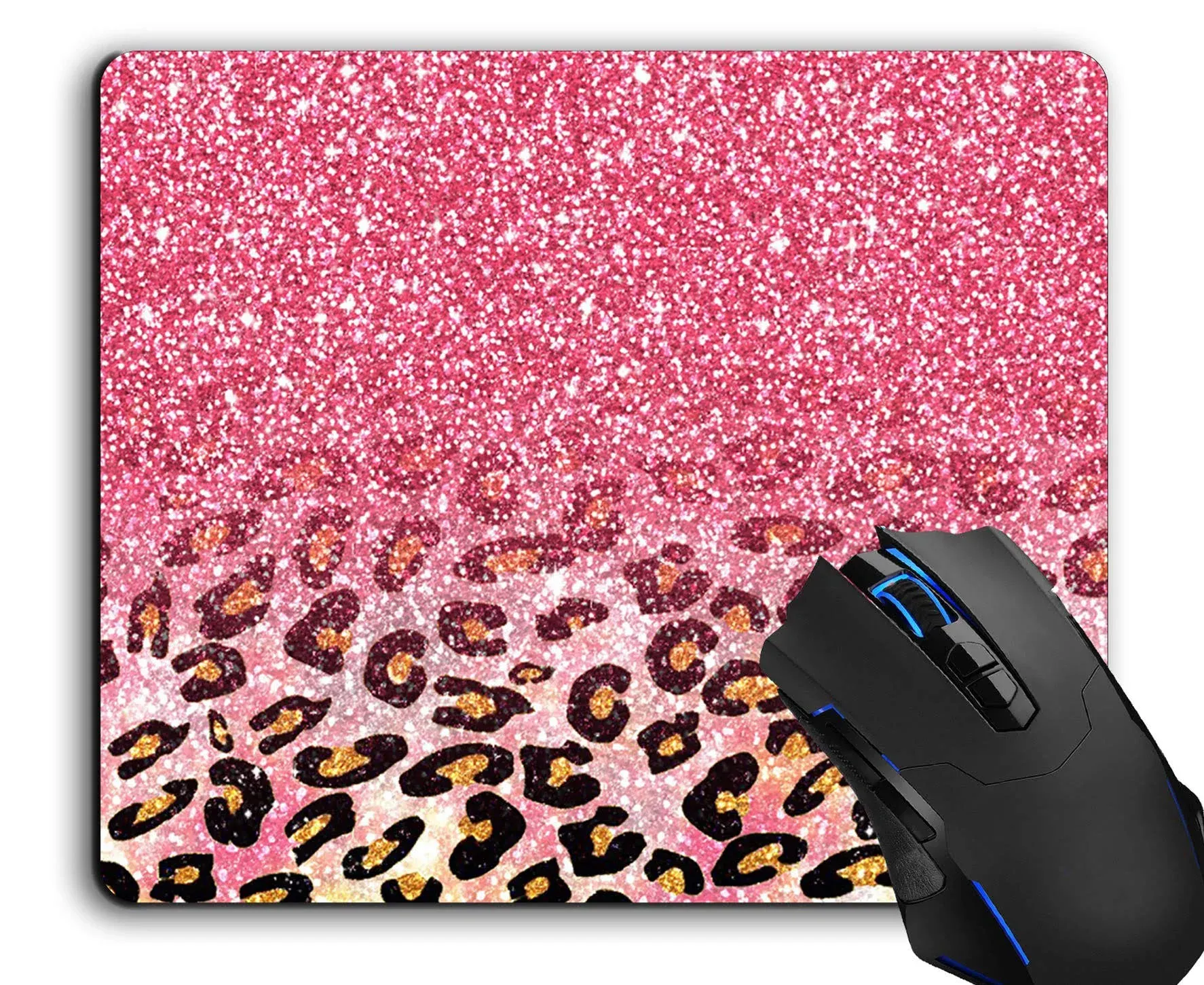 Cute Pink Faux Glitter Leopard Mouse Pad With Non Slip Rubber Base   Ideal Pink Desk Mat For Laptop And Computer Mouse From Supersix, $1,013.07 | DHgate.Com