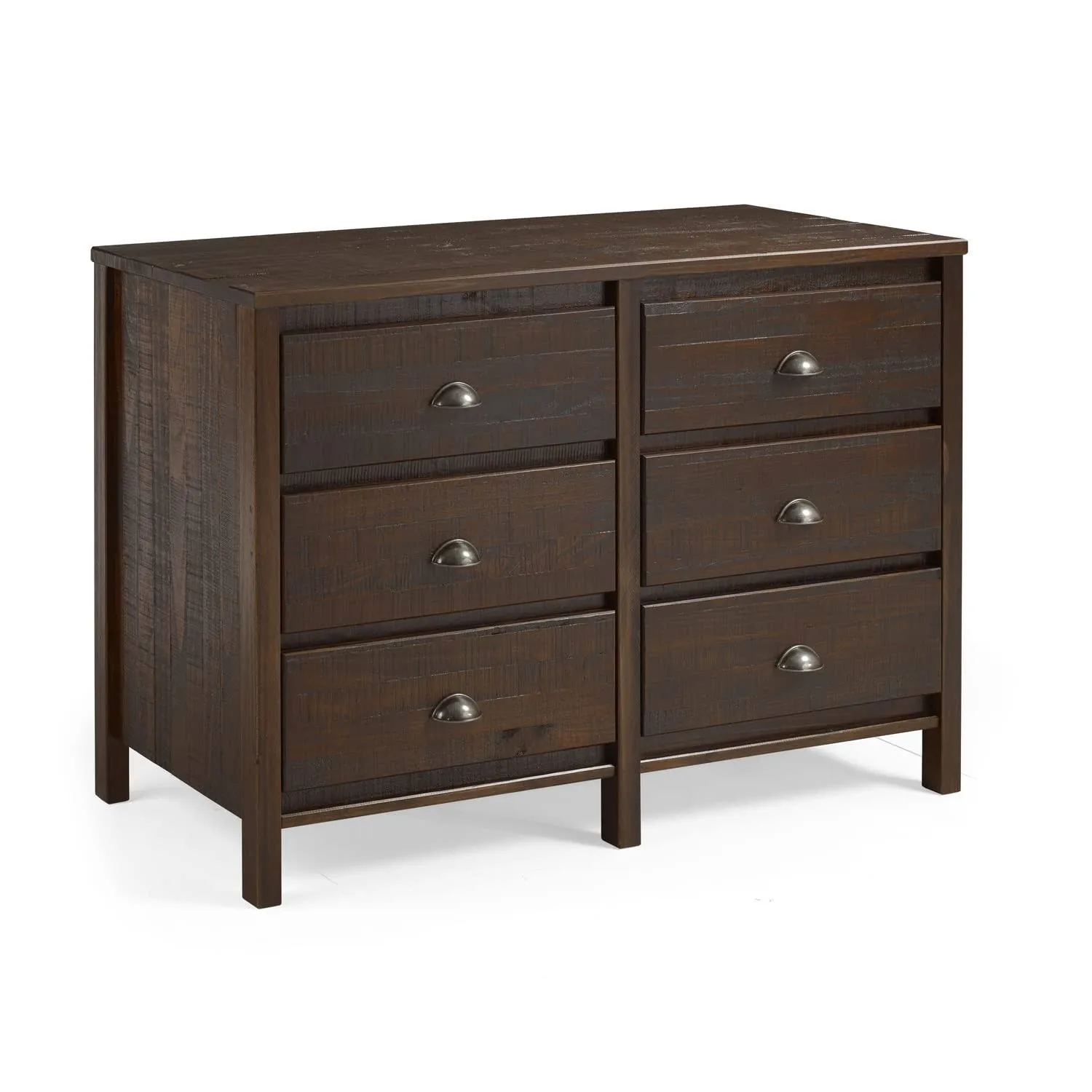 Camaflexi Baja Walnut Pine 6-Drawer Standard Dresser