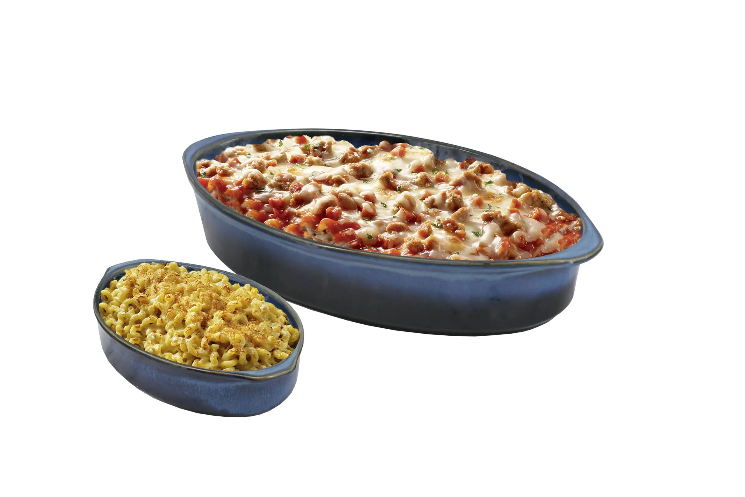 Emeril Lagasse 2-Piece Oval Stoneware Baking Dish Set - Versatile 1 & 2 qt, for ...