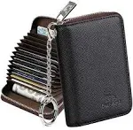 FurArt Credit Card Wallet, Zipper Card Cases Holder for Men Women, RFID Key Size