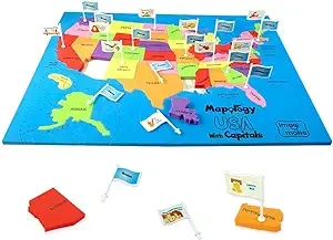 Imagimake Mapology USA Map with Capitals | Learning States and Capitals | US Geography Toys for Ages 5-7 | Jigsaw Puzzles for Kids Ages 8-10 Years | Educational Toys for Ages 8-13