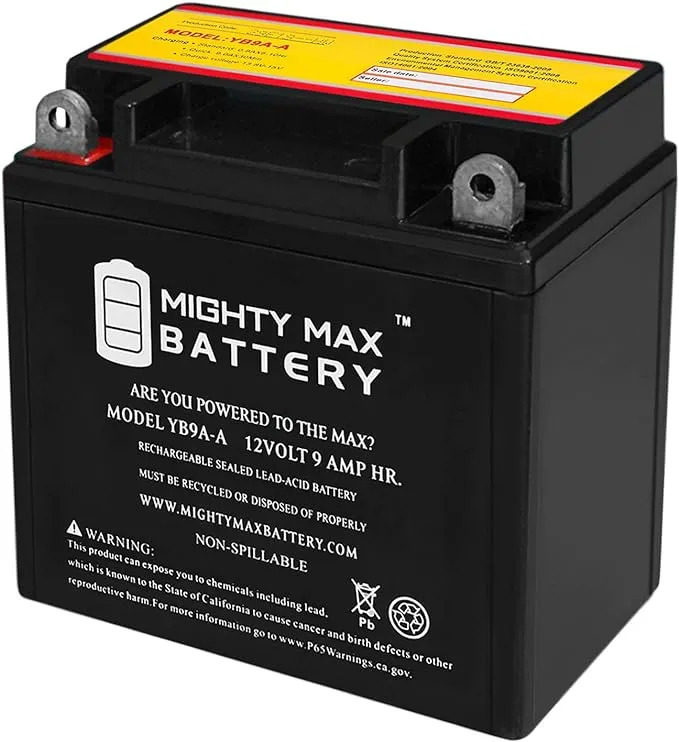 Mighty Max Battery YB9A-A 12V 9AH Replacement