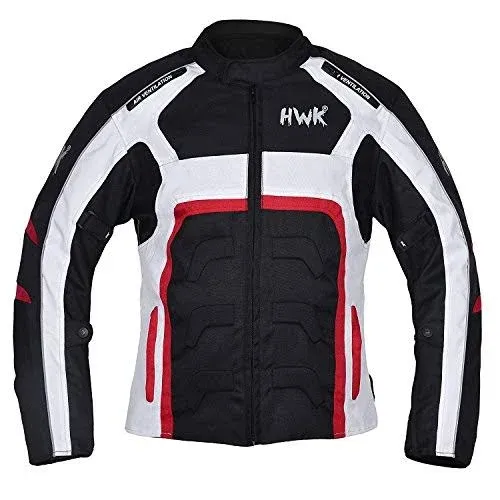 HWK Spyder Motorcycle Jacket for Men with Weather Resistant Cordura Textile ...