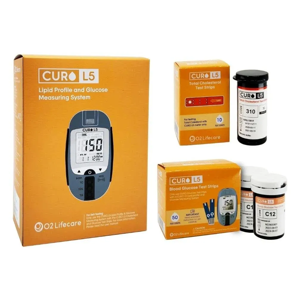 Curo L5 Digital Cholesterol Test Kit