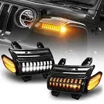 M MIBAHE LED JL Fender Lights with LED Side Marker Lights Replace for Jeep Wr...