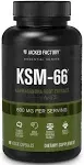 Jacked Factory Ashwagandha Root Extract (KSM-66 Ashwagandha) w/ 5% Withanolides - Supplement for Natural Stress Relief, Cognitive Function, Vitality, and Mood Support - 60 Veggie Capsules