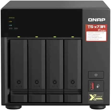 QNAP TS-473A-8G SAN/NAS Storage System, Black