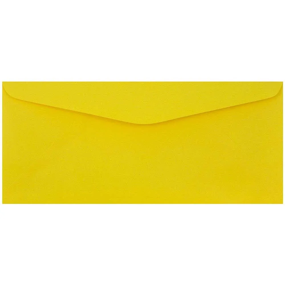 JAM Paper #9 Business Envelope, 3 7/8" x 8 7/8", Yellow, 50/Pack (1532902I)