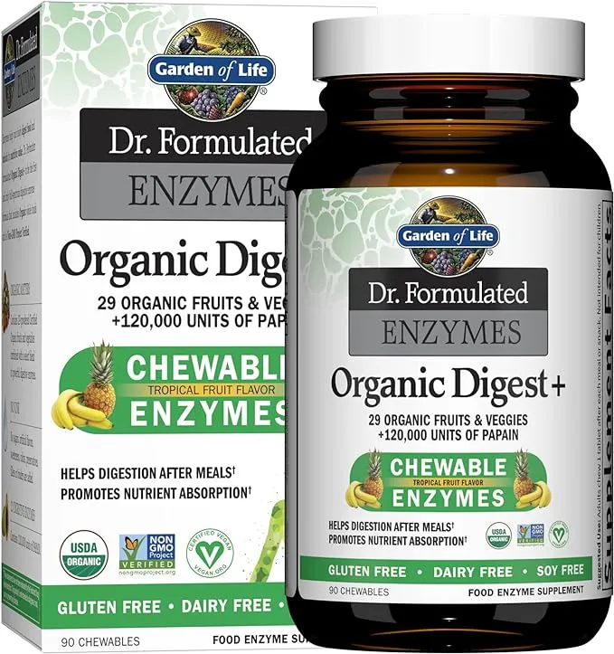 Garden of Life Dr. Formulated Enzymes Organic Digest + Chewables - 90 count