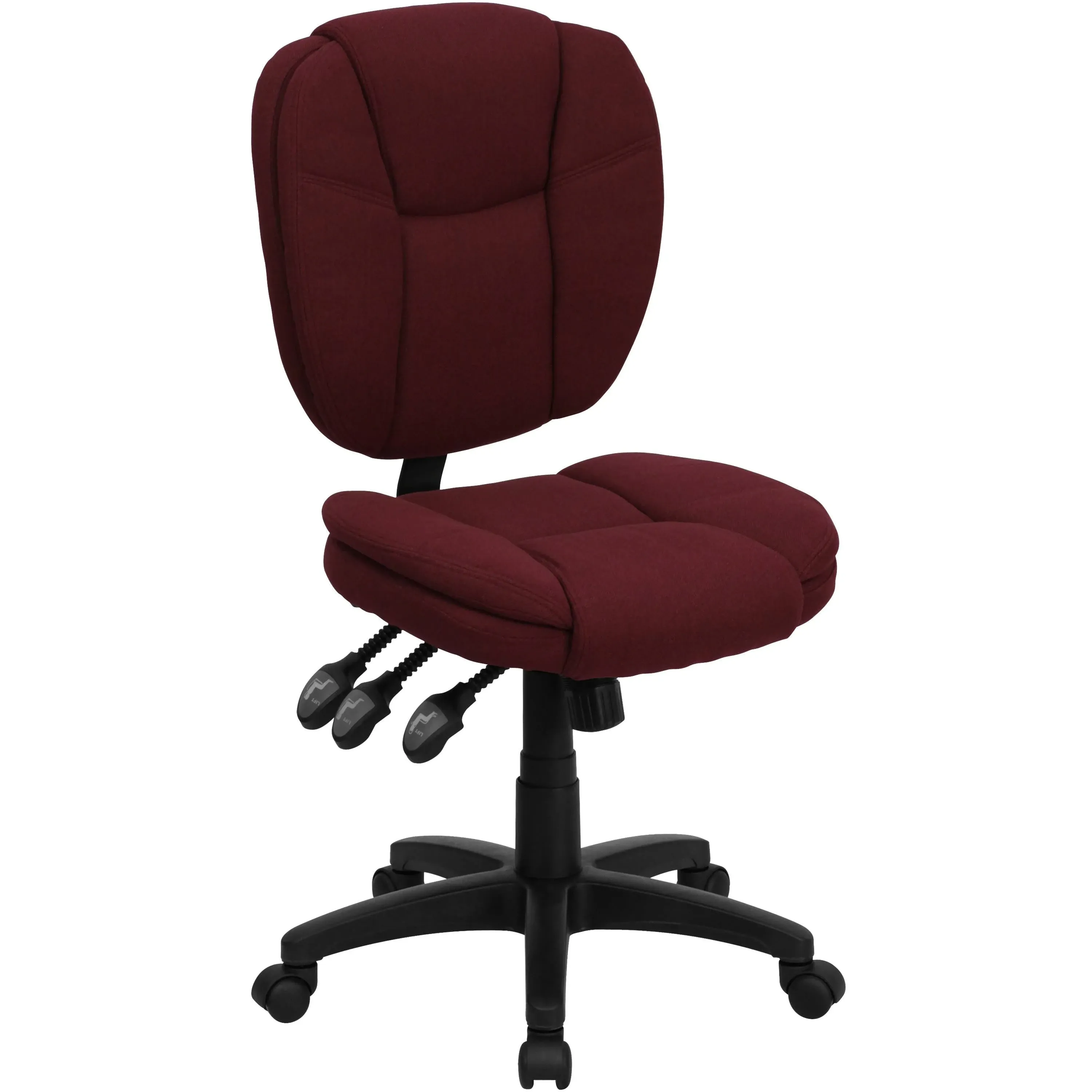 Flash Furniture Mid Back Ergonomic Task Office Chair, Burgundy