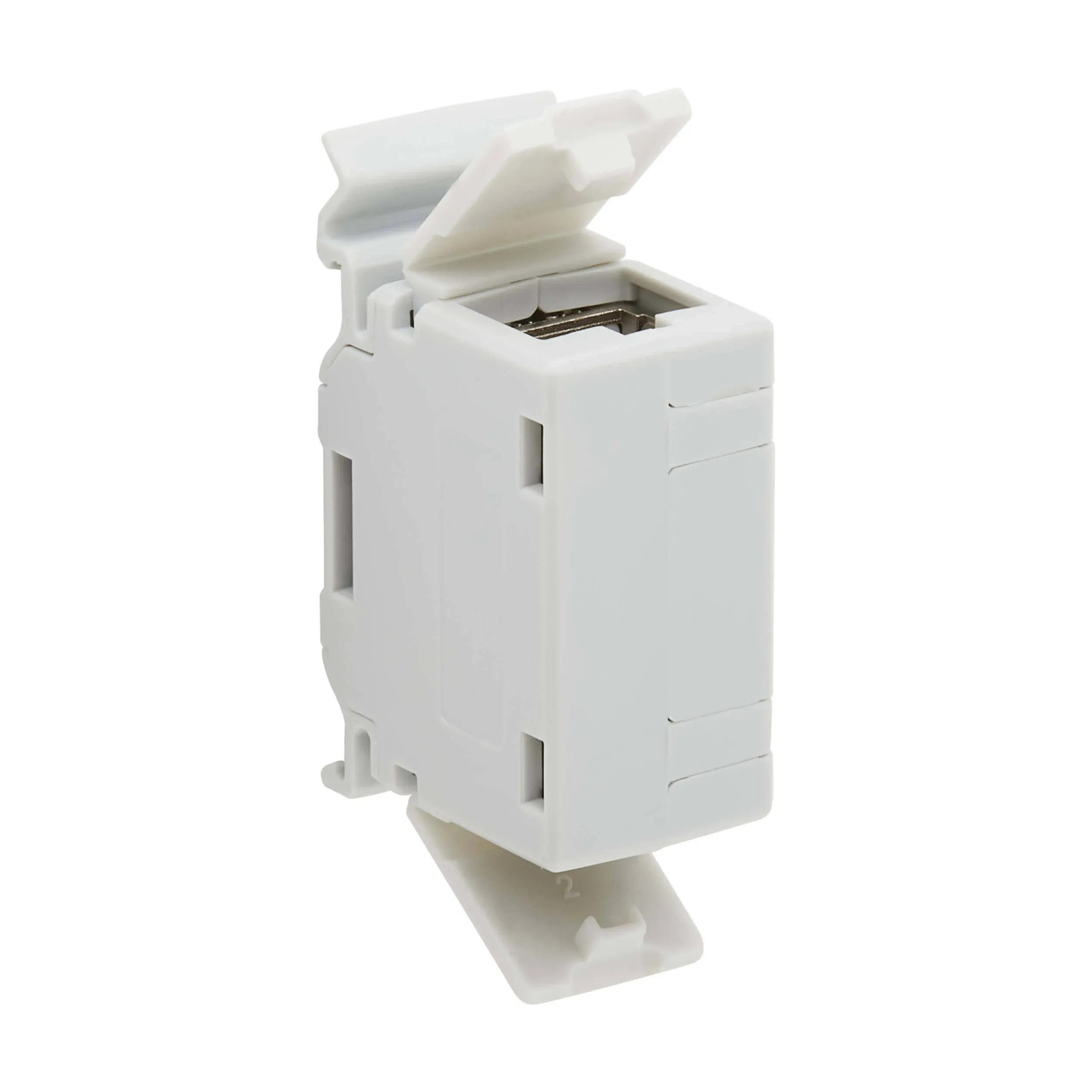 Tripp Lite Cat6a Shielded In-Line DIN-Rail Mountable Snap-In Coupler RJ45 F/F