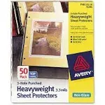 Avery Top-Load Poly Three-Hole Sheet Protectors Non-Glare Letter 50/Box