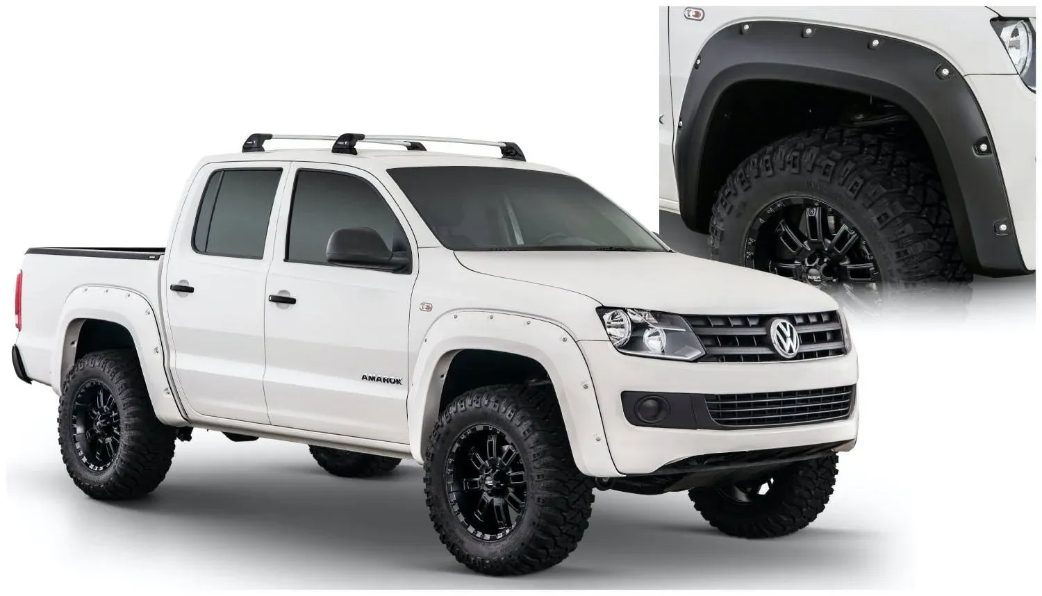 Bushwacker 11-16 Volkswagen Amarok Pocket Style Flares 4pc 61.2in Bed - Black