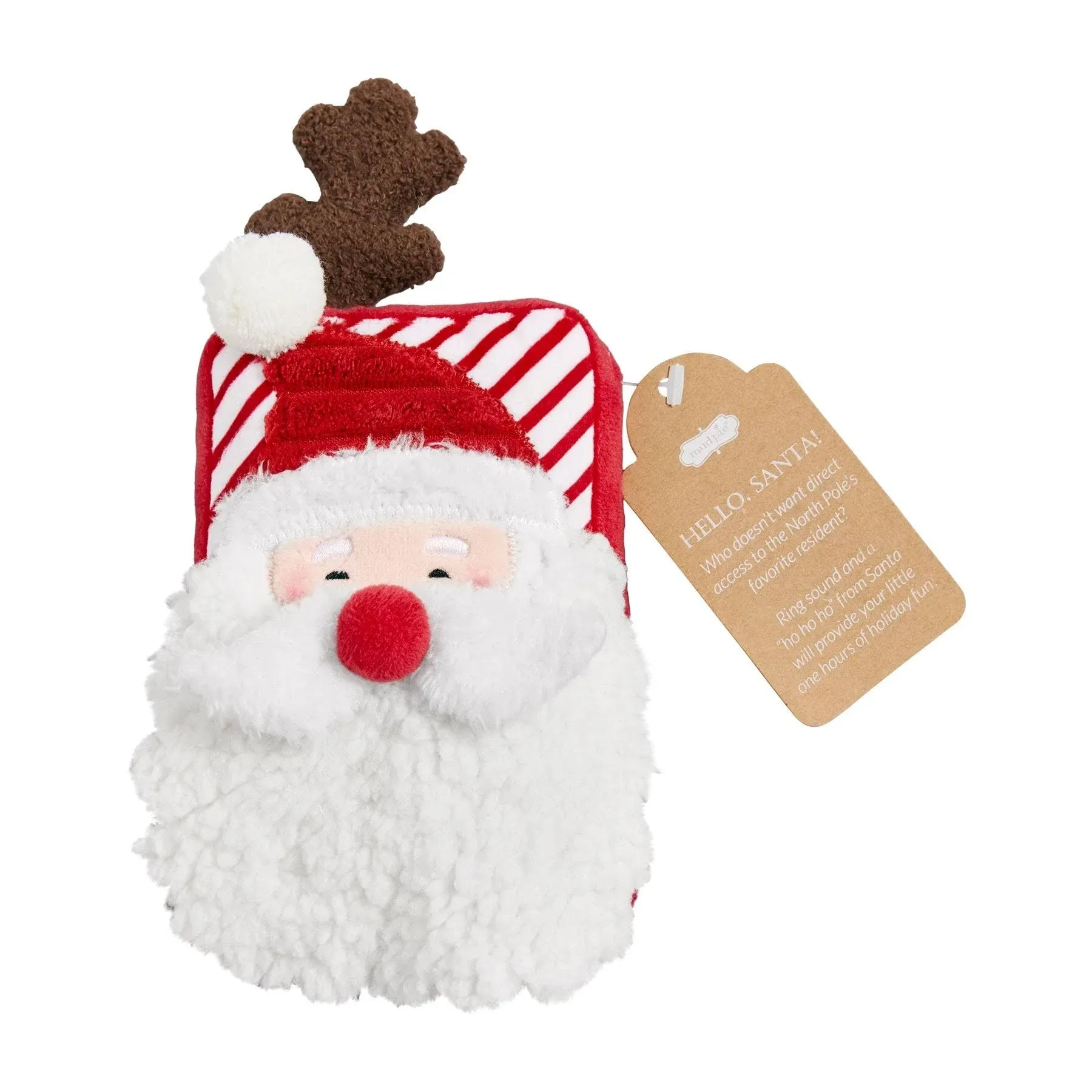 Mud Pie Santa Phone Plush Toy