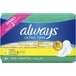 Always Ultra Thin Flexi-Wings Jumbo Regular Pads, Size 1 (46 ct)