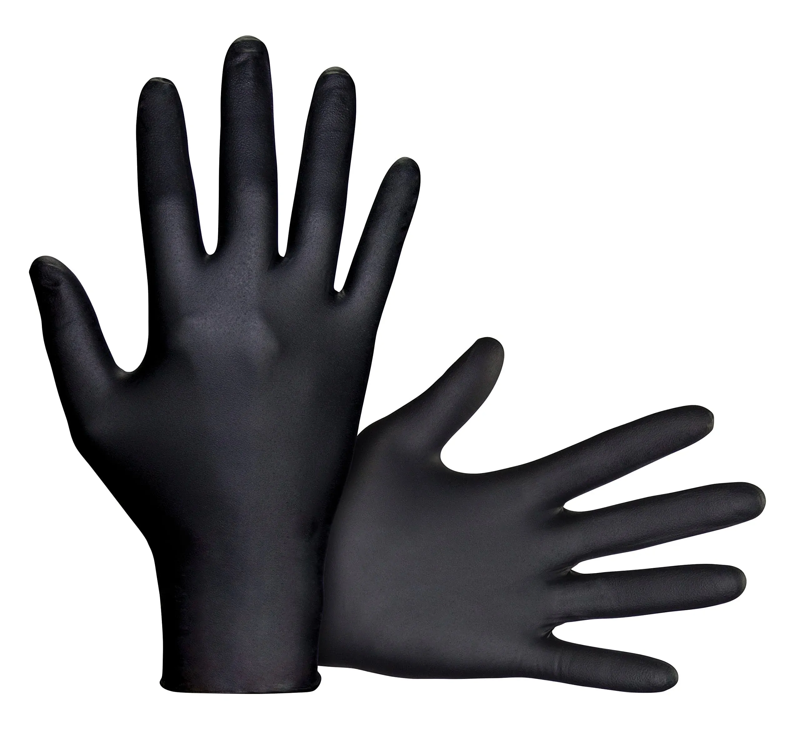 SAS Safety Derma-Tuff Nitrile Disposable Gloves Medium Black Powder Free 120 pk