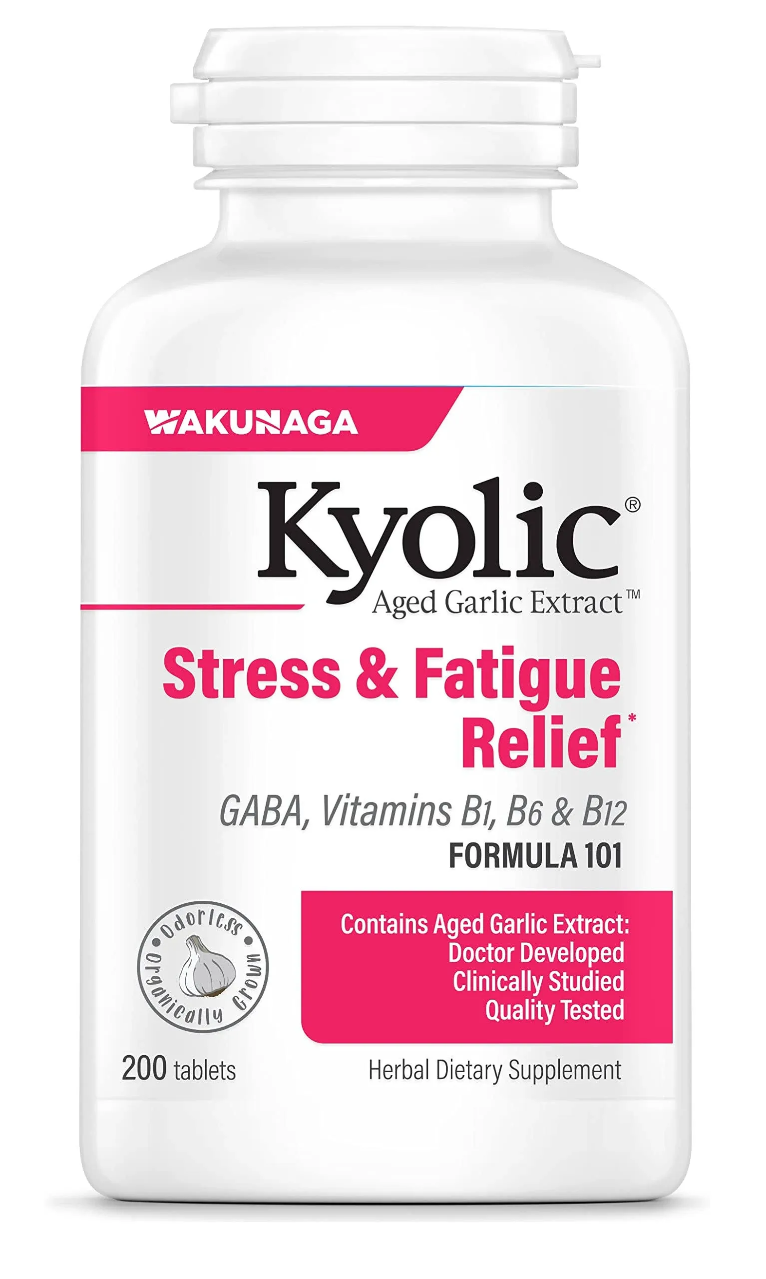 Kyolic, Aged Garlic Extract, Stress & Fatigue Relief, Formula 101, 200