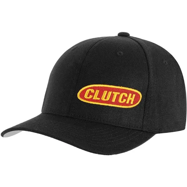 Clutch Men's Oval Logo Baseball Cap Black, Size: Small / Medium