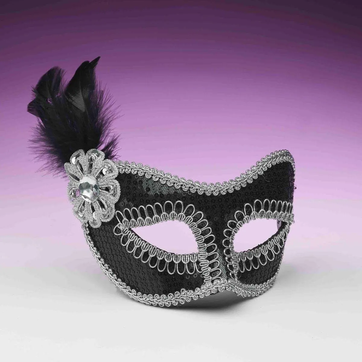 Black Sequin Fashion Mask