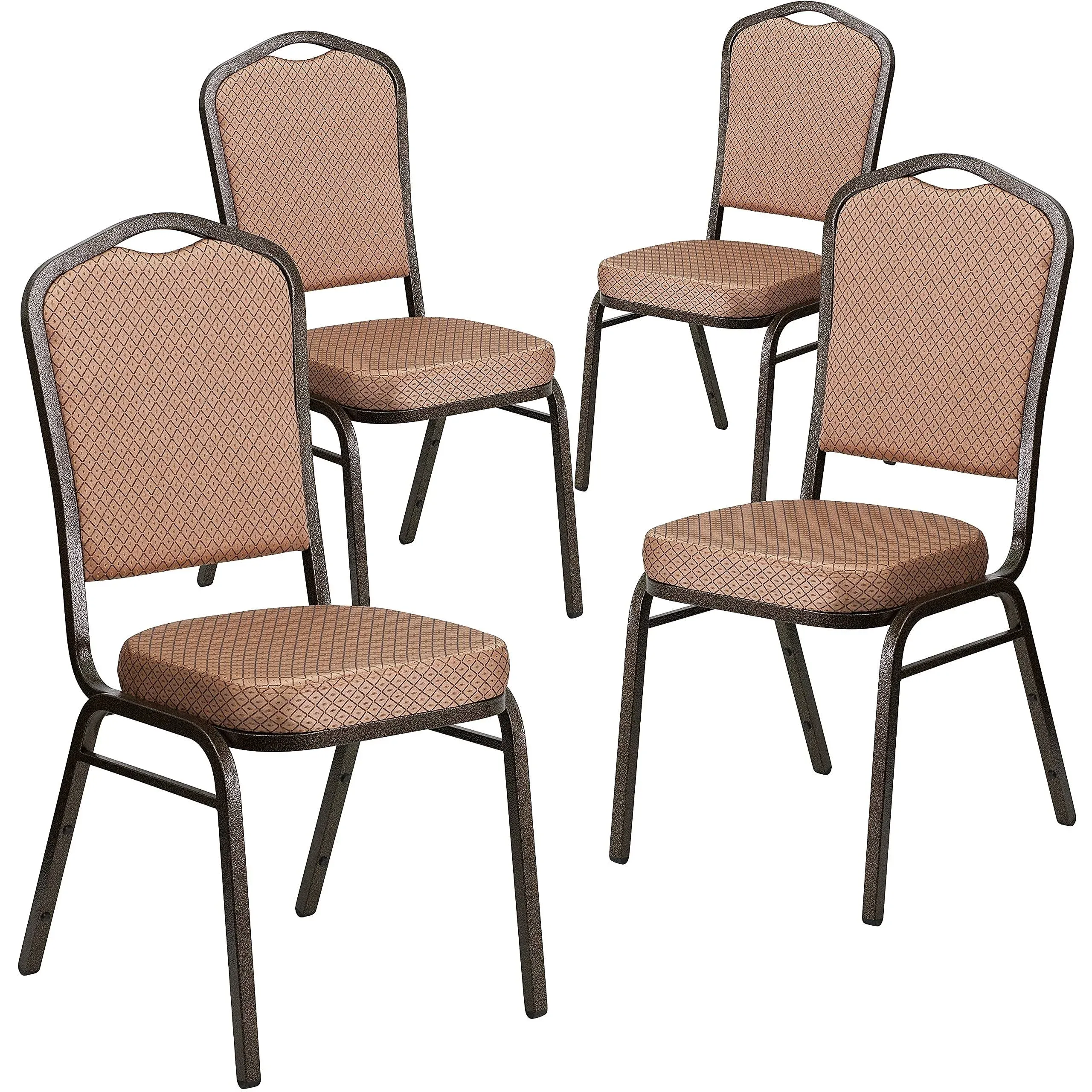 Flash Furniture 4 Pack Hercules Series Crown Back Stacking Banquet Chair