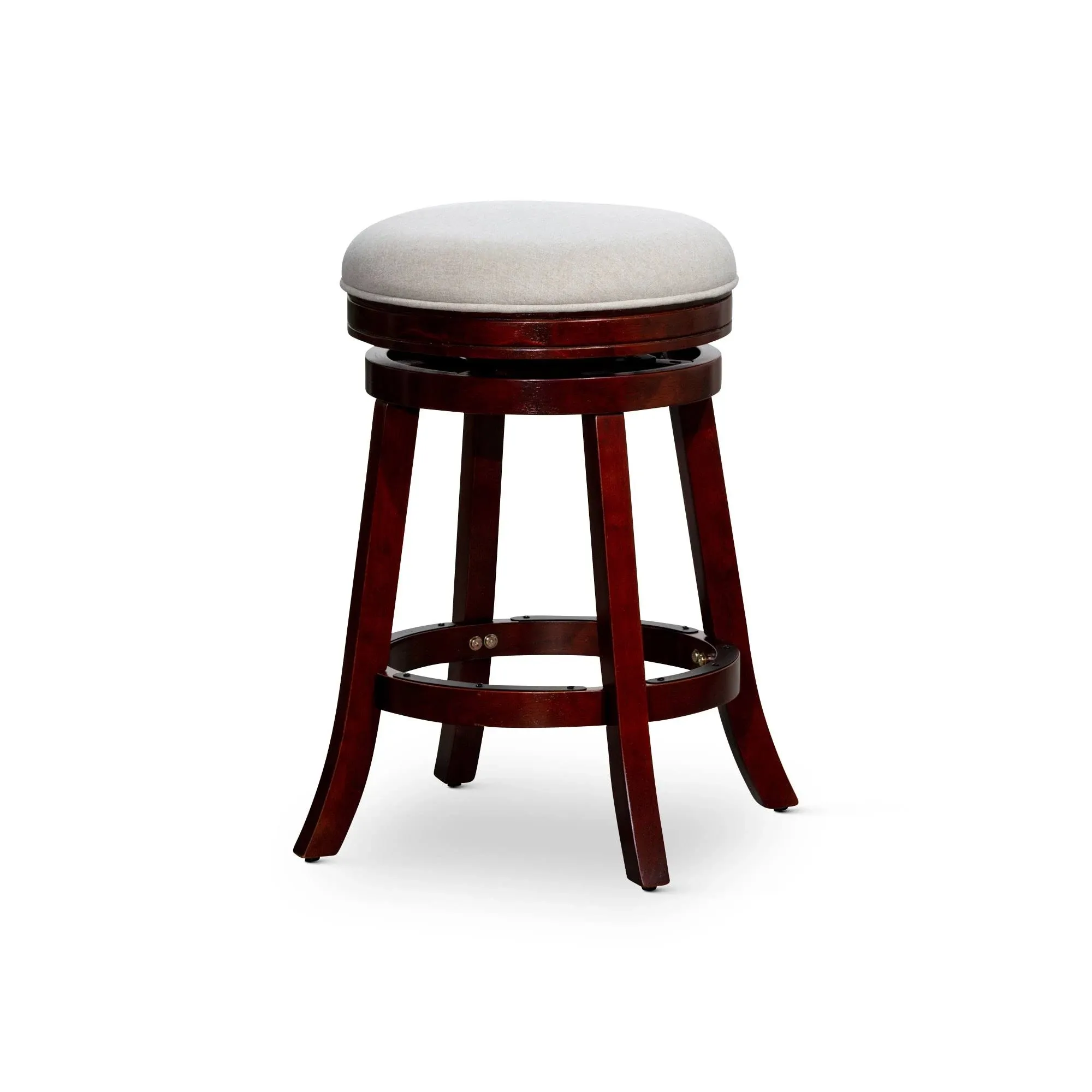 Dty Indoor Living Creede Backless Swivel Stool, Cherry Finish, 24" Counter Height ...