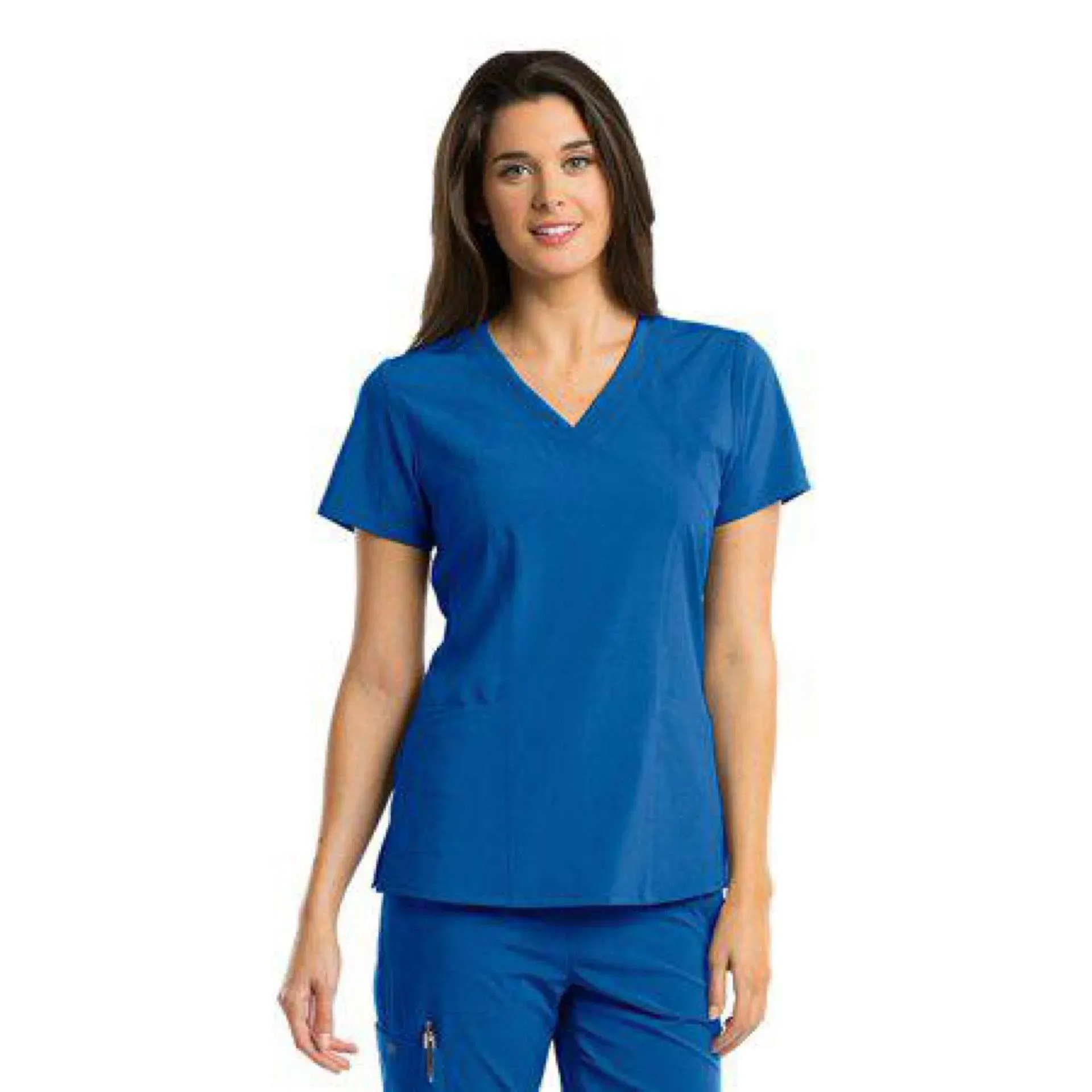 Barco One Women's V-Neck Racer Scrub Top Wine / XS