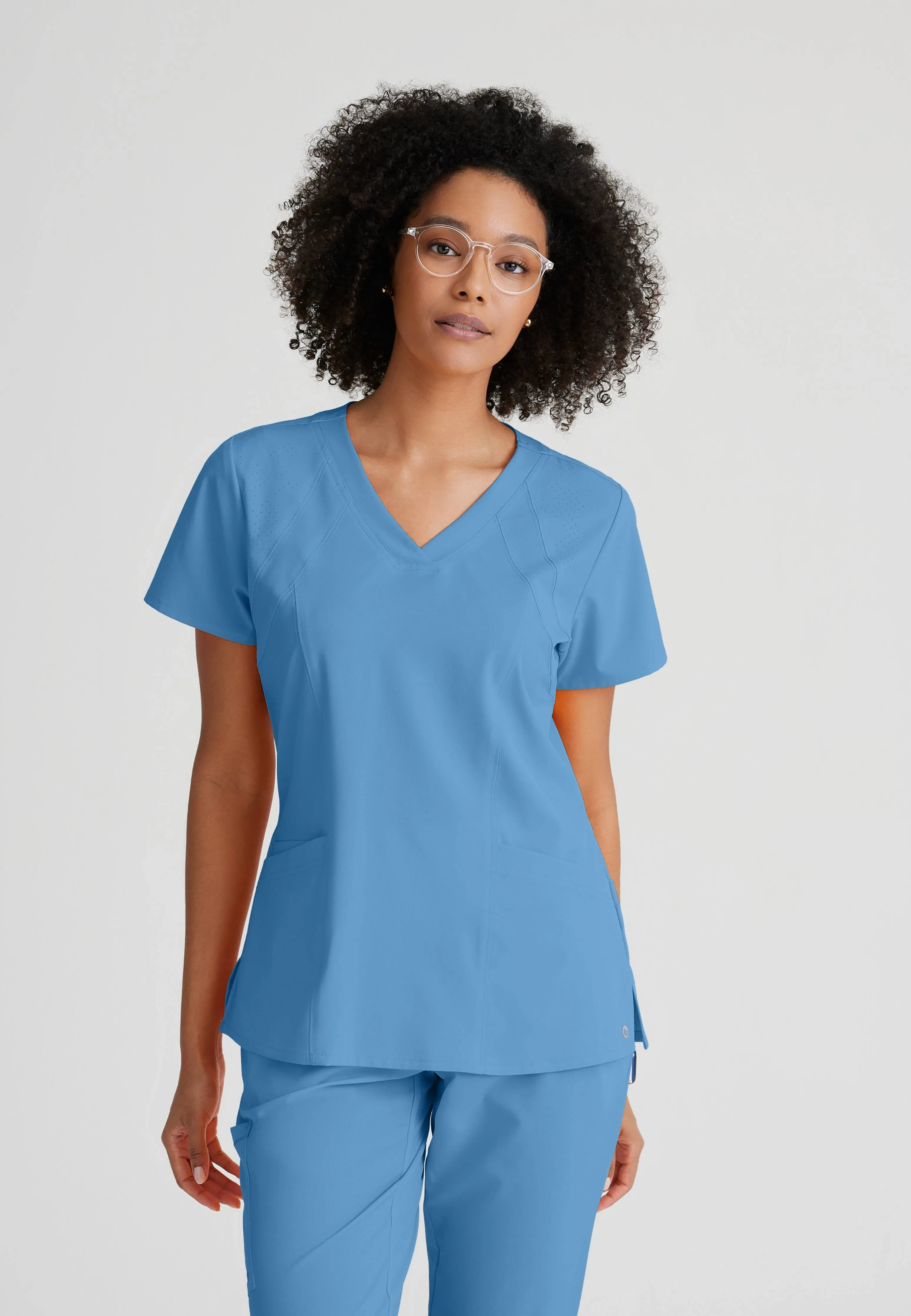 Barco One - Women's V-Neck Racer Breathable Scrub Top