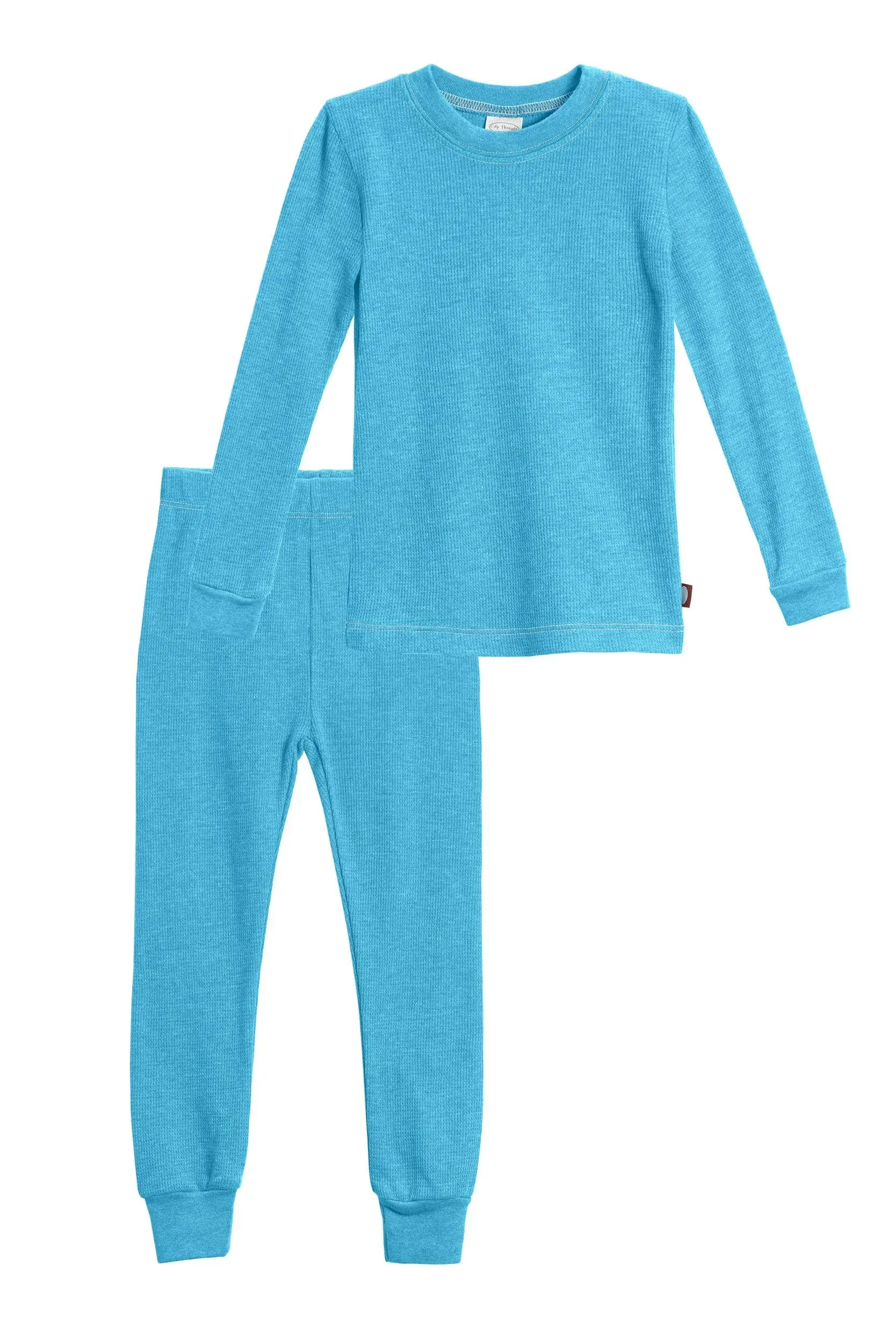 City Threads Girls Thermal Underwear Set Long John, Soft Breathable Cotton Base ...