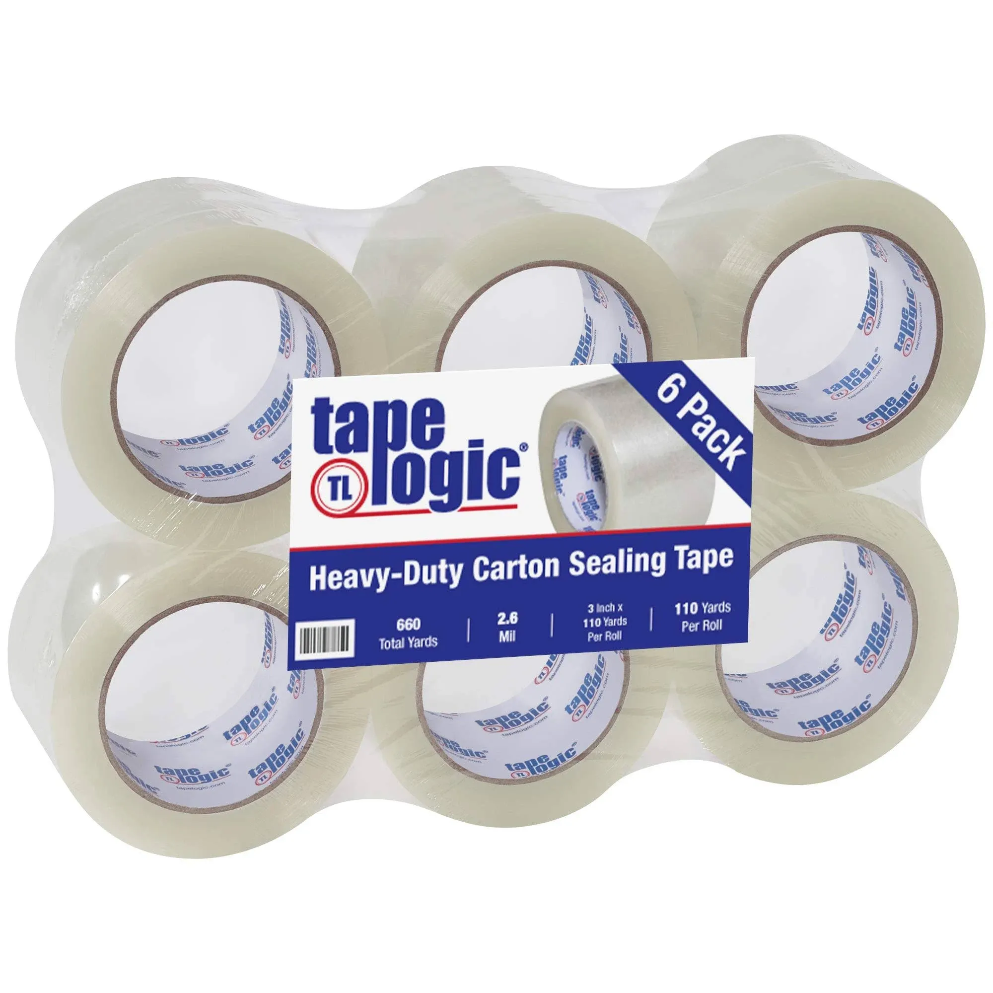 Tape Logic Acrylic Tape 2.6 Mil 3" x 110 yds. Clear 6/Case