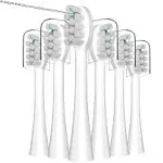 Toothbrush Replacement Heads Compatible with Waterpik Sonic Fusion 2.0 & Flossing Toothbrush SF01/SF02/SF03/SF04, Toothbrush Heads with Dupont Nylon & Color Fade Bristles - 6 Pack