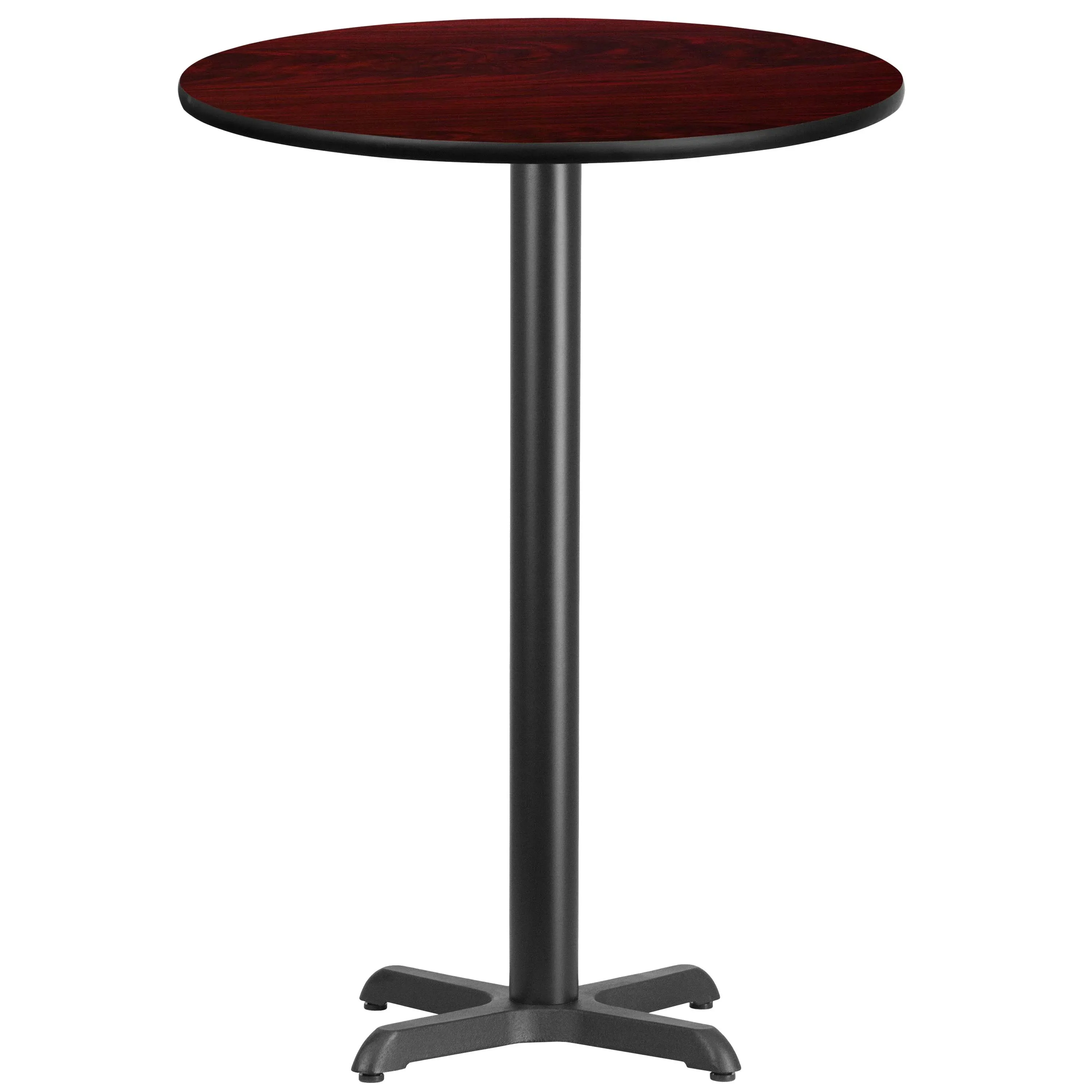 Flash Furniture 30'' Round Laminate Table Top with 22'' x 22'' Bar Height Table Base