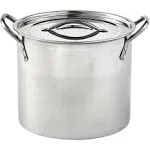 IMUSA Stainless Steel Stock Pot with Lid, 20 Quart, Silver