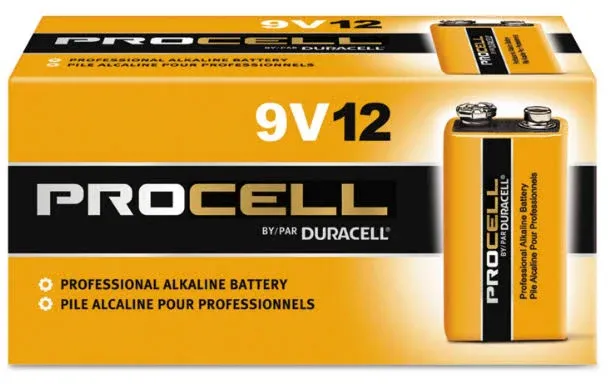 Duracell Procell Alkaline 9V Batteries