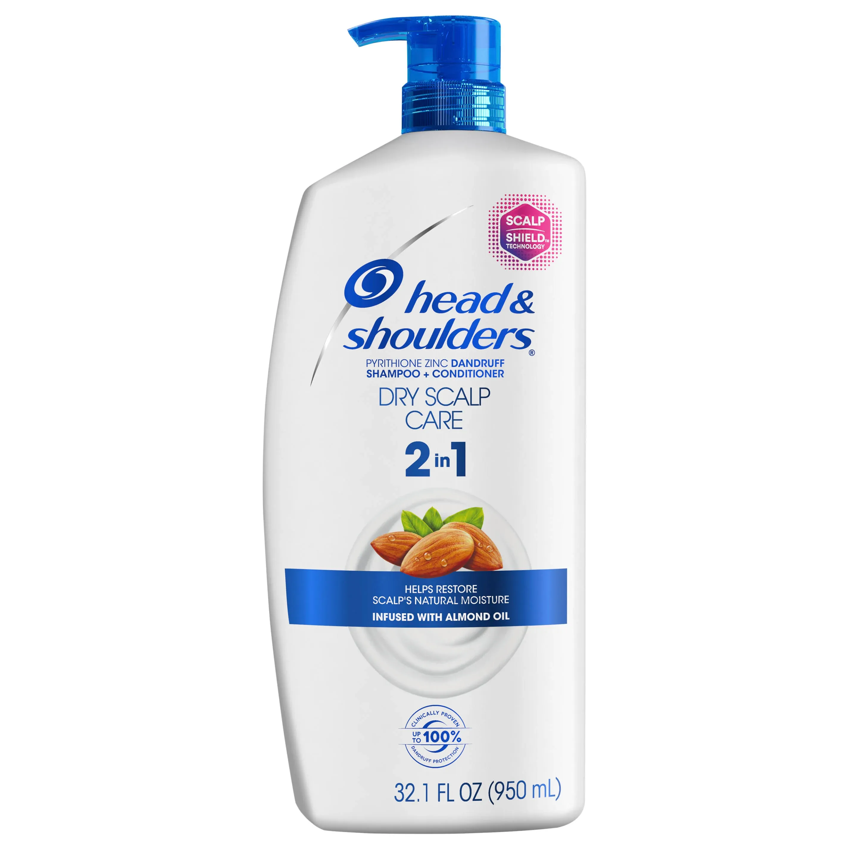 Head & Shoulders Shampoo + Conditioner, Dandruff, 2 in 1, Dry Scalp Care - 32.1 fl oz