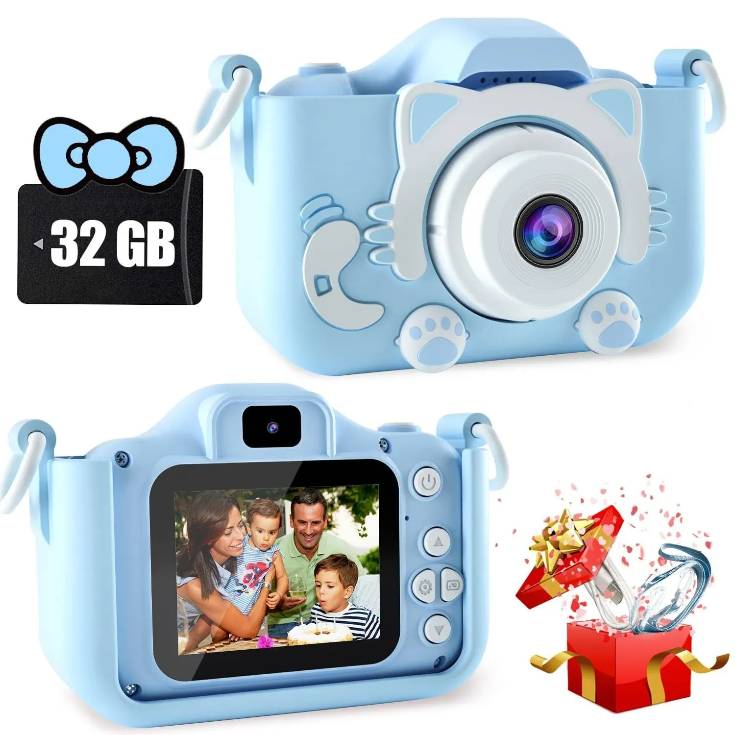 CIMELR Kids Camera Toys for 3 4 5 6 7 8 9 10 11 12 Years Old Boys/Girls, Kids Digital Camera for Toddler with Video, Birthday Festival for Kids, Selfi