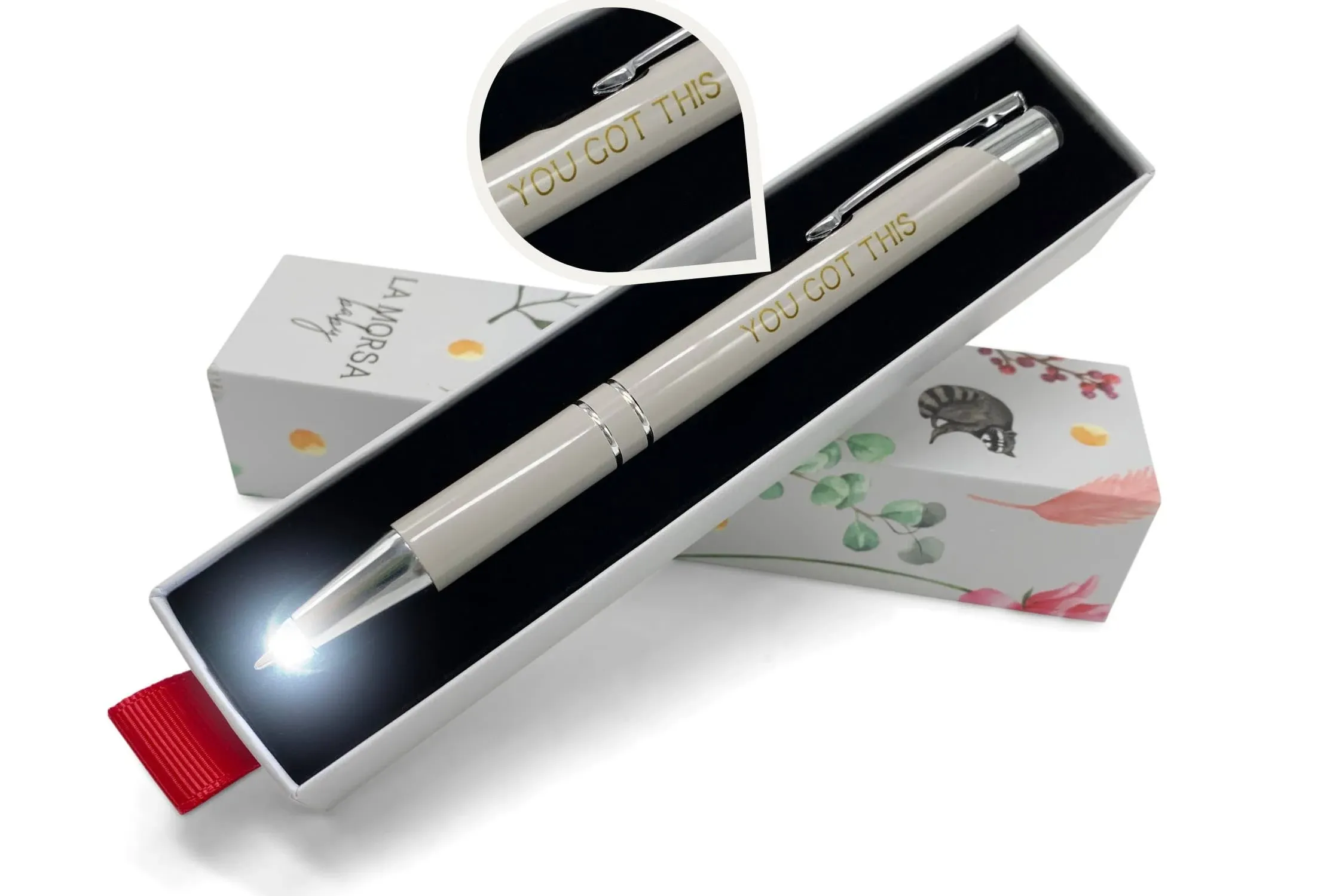 Fancy pen for women with led light to write in the dark. Best writing pens for women gift, light up pen, nurse pens, mom pretty pen, cool pen, cute pen, nice pen, luxury ball point pen for women