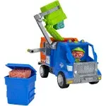 Blippi BLP0035 Truck with Working Lever and Classic Figure Inside, Sing Along Catchphrases-Educational Toys Encouraging Kids to Reduce, Reuse and Recycle, Blue